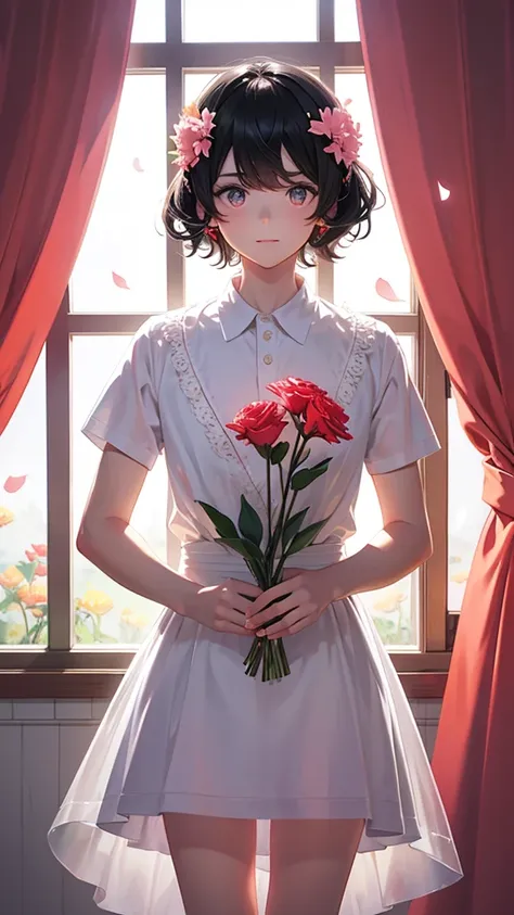 Carnation flower human