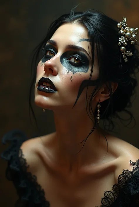 high quality detailed portrait of a queen of the dead, ultra-detailed, ultra-sexy, sensuously blowing a kiss at the viewer, captivating gaze, piercing eyes, lush lips, smooth flawless skin, intricate hairstyle, etheral atmosphere, dramatic lighting, cinema...