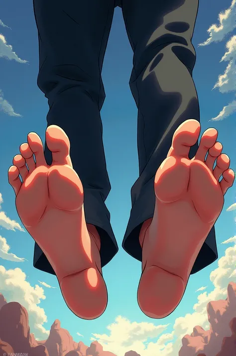 Men feet anime