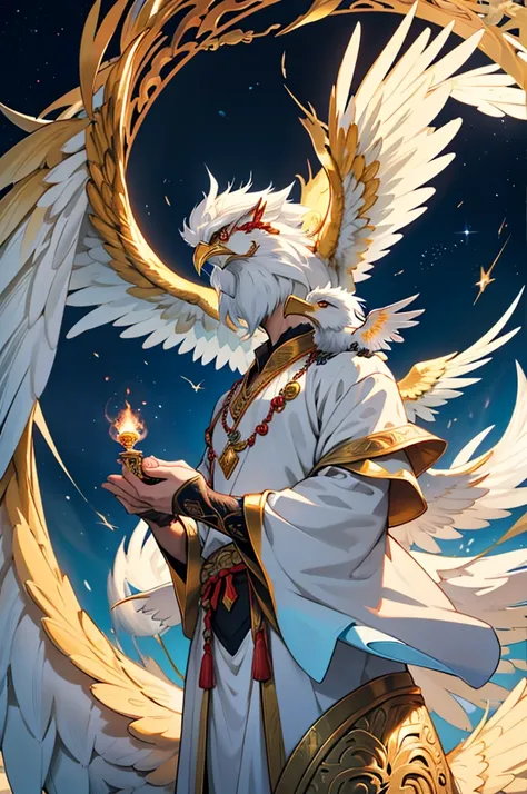 Simurgh:
Physical appearance:

The Simurgh is usually depicted as a huge bird, with powerful wings and a long, majestic tail. In some depictions, he has the claws of a lion and the head of a dog, combining traits of various creatures to symbolize their div...