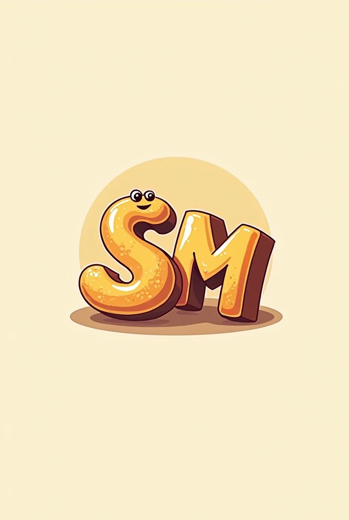 As a pastry logo for a company With the initials S and m for a project 