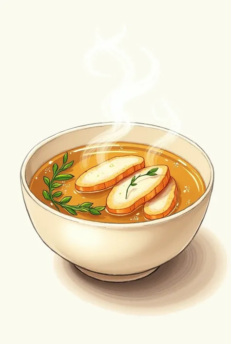 chicken broth in drawing 