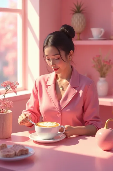 Pink style coffee