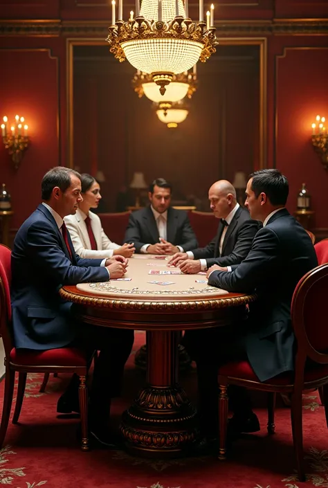 create a casino room for playing cards with comfortable urinal under the table