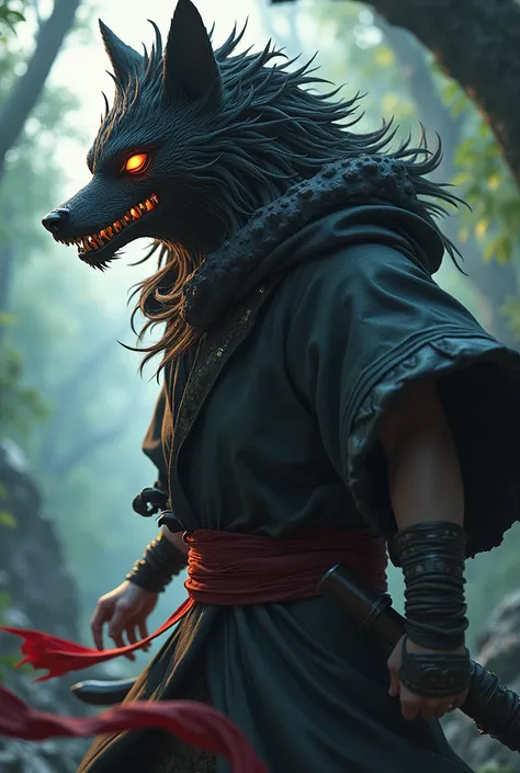 Kimetsu no yaiba Hashibira Wolf mask oc