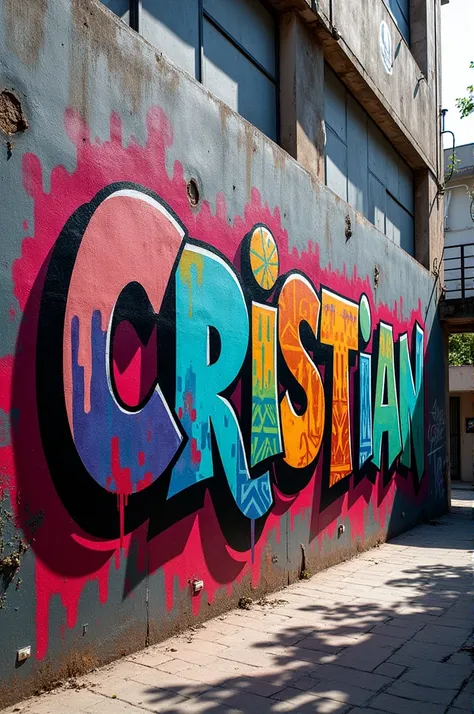 Street graffiti colors name CRISTIAN 