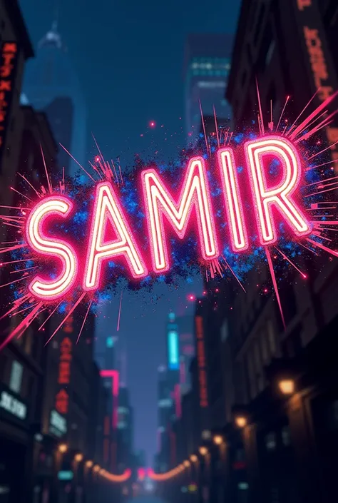 I want the name Samir but with the colors of Spiderman into the spiderverse 