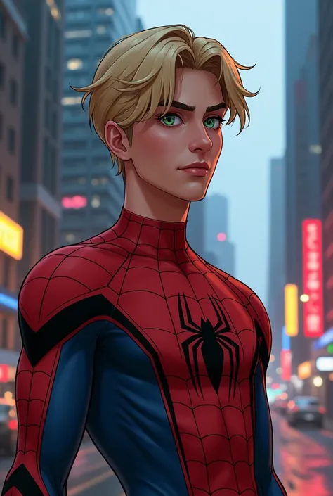 Male version of gwen stacy,age 15 years