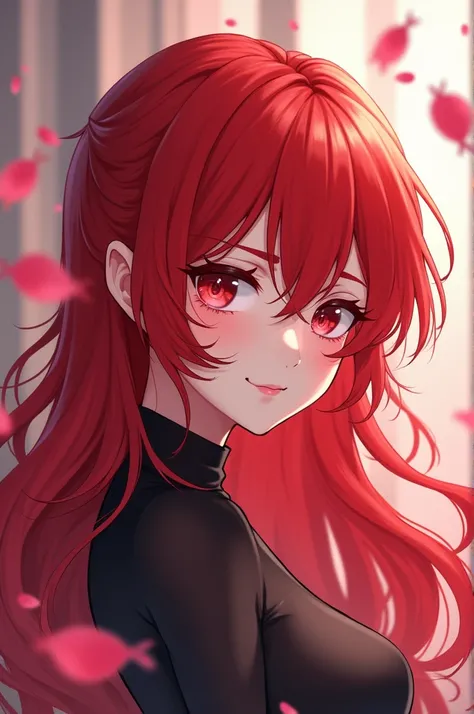 Create a red hair gacha profile picture 
