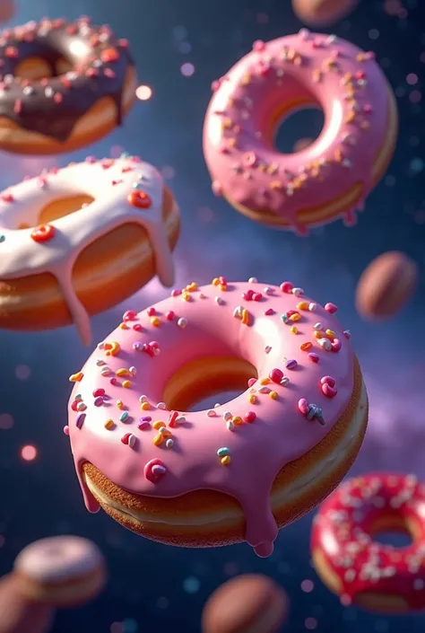 
Here is an improved description to generate a cover image for iFood, with super realistic donuts in space, maintaining the balance between the deliciousness of the donuts and the space theme:

Project Description:
Creation of a super realistic advertising...