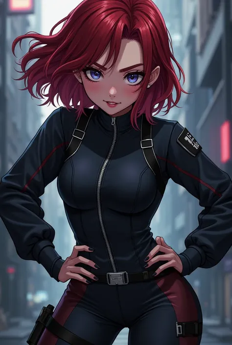 From Marvel Anime Girl Black Widow CheekyMy Villain Black Jacket Zip 