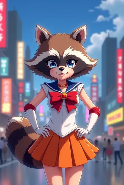 Racoon as sailor venus