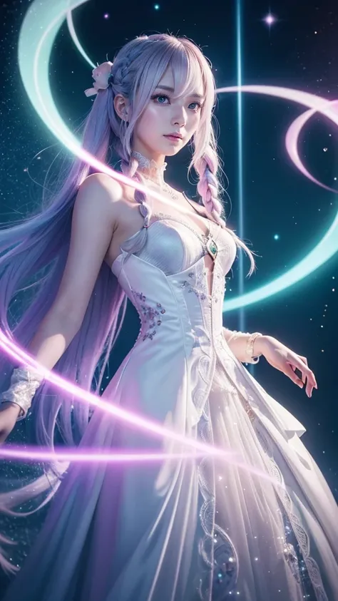 **美**  
"Create an ultra-realistic 8K resolution image. ultimate magical girl version of Toire no Hanako-san, maintaining her iconic ghostly traits while transforming her into a powerful and enchanting magical girl. Her hair is styled in a variety of ways—...