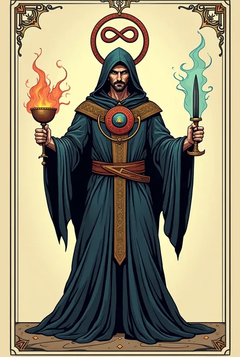 rider-waite tarot card: I - El Mago (The Magician)