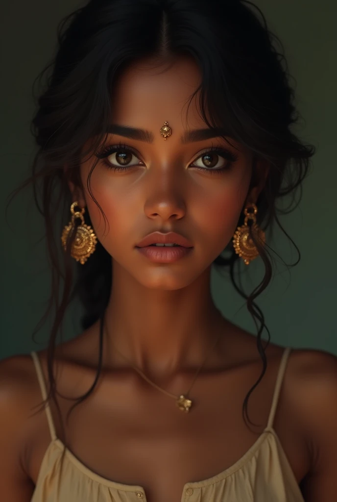 Dusky skin tamil woman