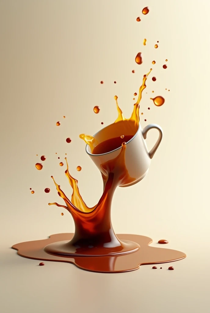 cup of coffee spilling
