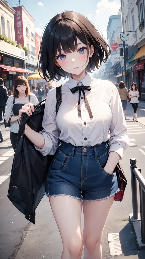 2 woman、Height: 145cm、She weighs 40kg and has short hair.、Through a chance encounter in the city、A story about a journey to find yourself。How her little body and big heart will change her life。