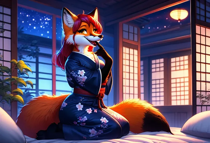 red fox, female, vixen, waifu, fox tail, full body, sexy body, voluptuous, sexy face, nice, hot, cute, perfect artwor, gorgeous,...