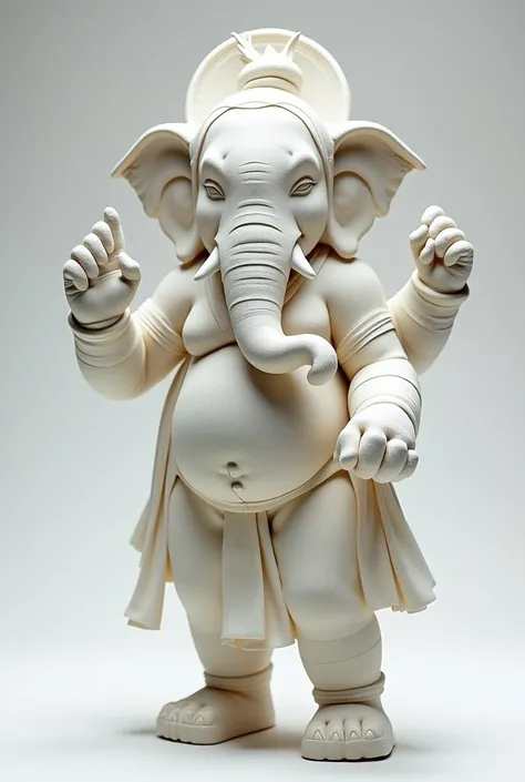 Ganesha Idol made with surgical bandages 