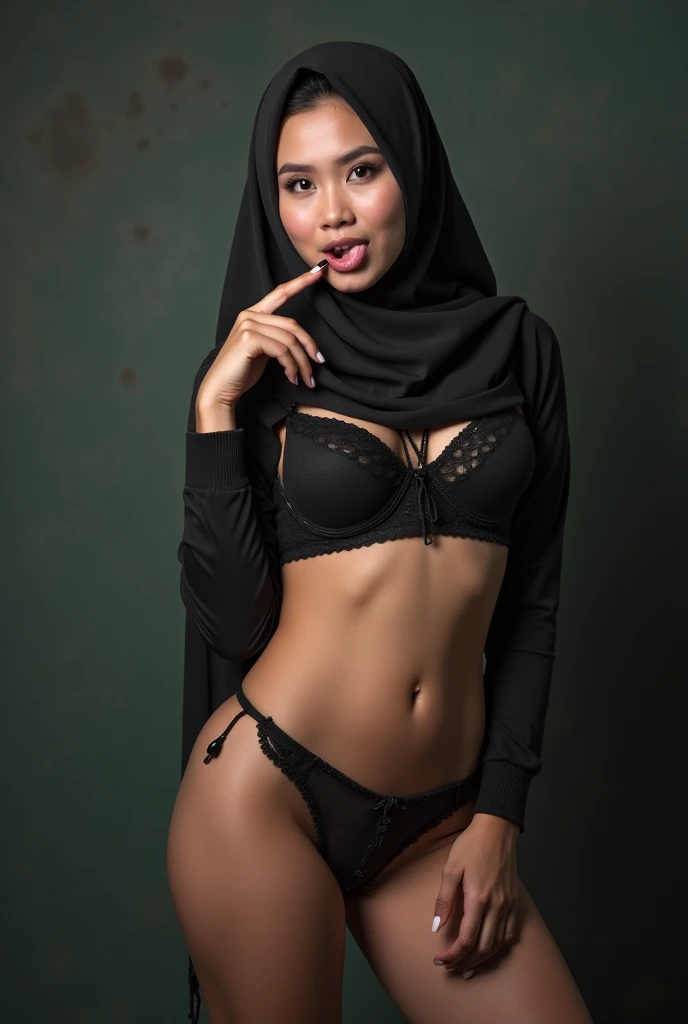 2woman, 3-Years-Old,Female Teacher, Hijab Beautiful Indonesian Woman, Wearing Tight Gamis, wearing bra, White Porcelain Skin, Realistic Ultra,Lesbian Sex, deeply in Lustful,nipple lick,one finger in mouth,