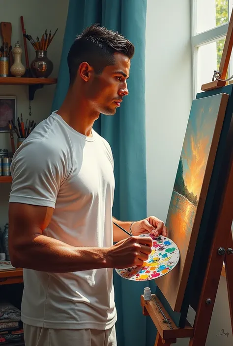 Ronaldo as a painter