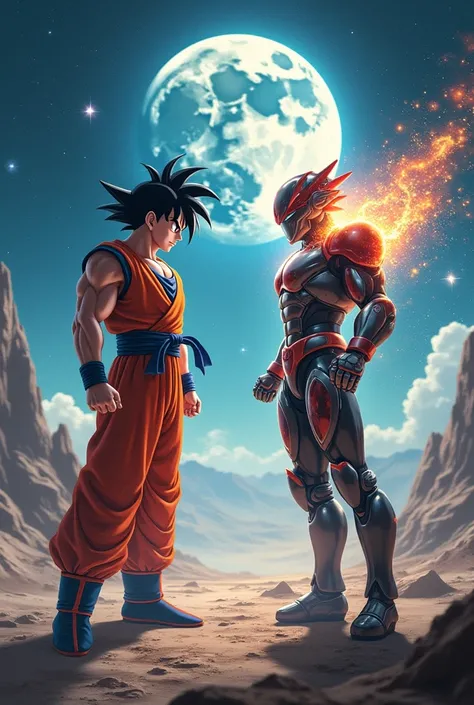 Goku Vs Kamen Rider with moon