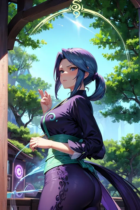 Masterpiece
(woman,The facial expression is accurate,Anime style face,greenish blue eyes )
Group
((((Waterbending Shot))))
((((Anime girl in purple and black outfit standing in front of a forest))))
((((Anime girl in purple and black outfit standing in fro...