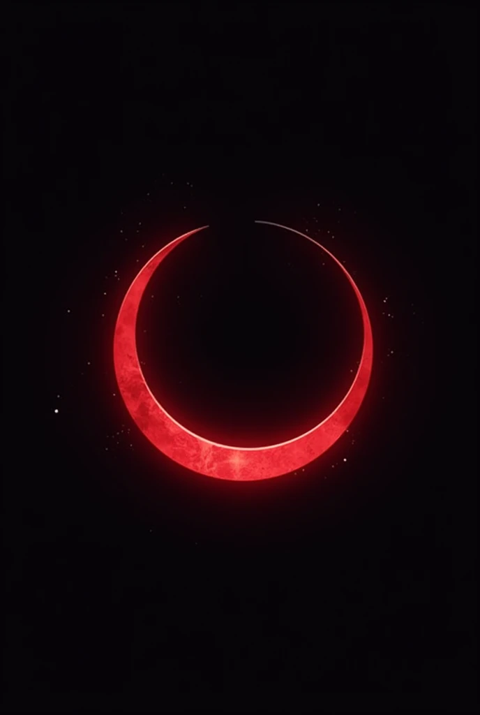 Ruby red moon shaped logo
