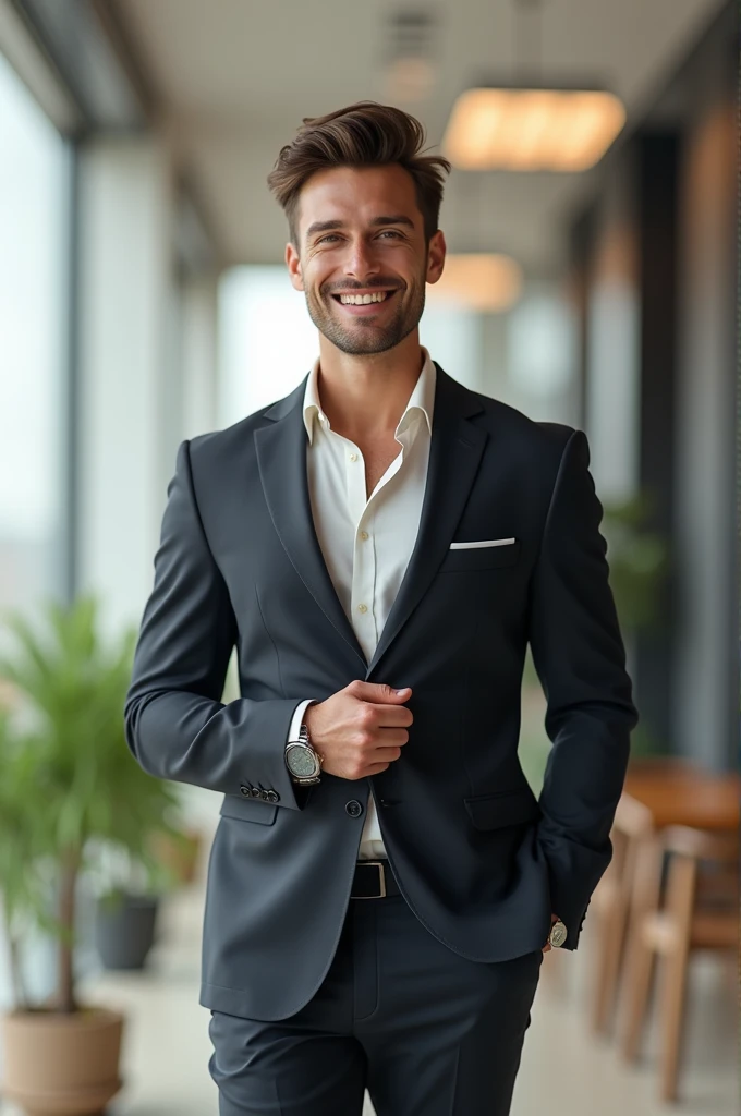 Cute handsome office boy
