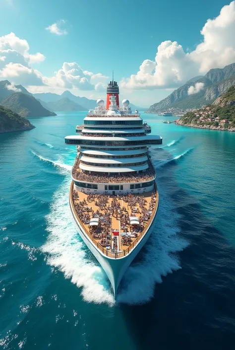 Cruise ship journey around the world