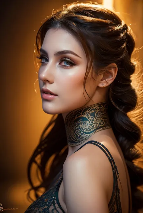 a gorgeous lamia girl with cute face, detailed facial features, piercing eyes, lush lips, long eyelashes, flowing hair, intricate scales, sinuous body, elegant pose, fantasy, digital art, highly detailed, 8k, cinematic lighting, dramatic colors, masterpiec...