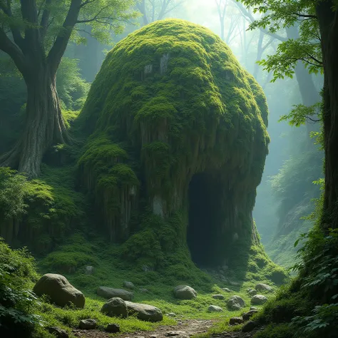  mossy rock、Highest quality,4K,8k,High resolution,masterpiece:1.2,Very detailed,Realist,fotorRealist:1.37
