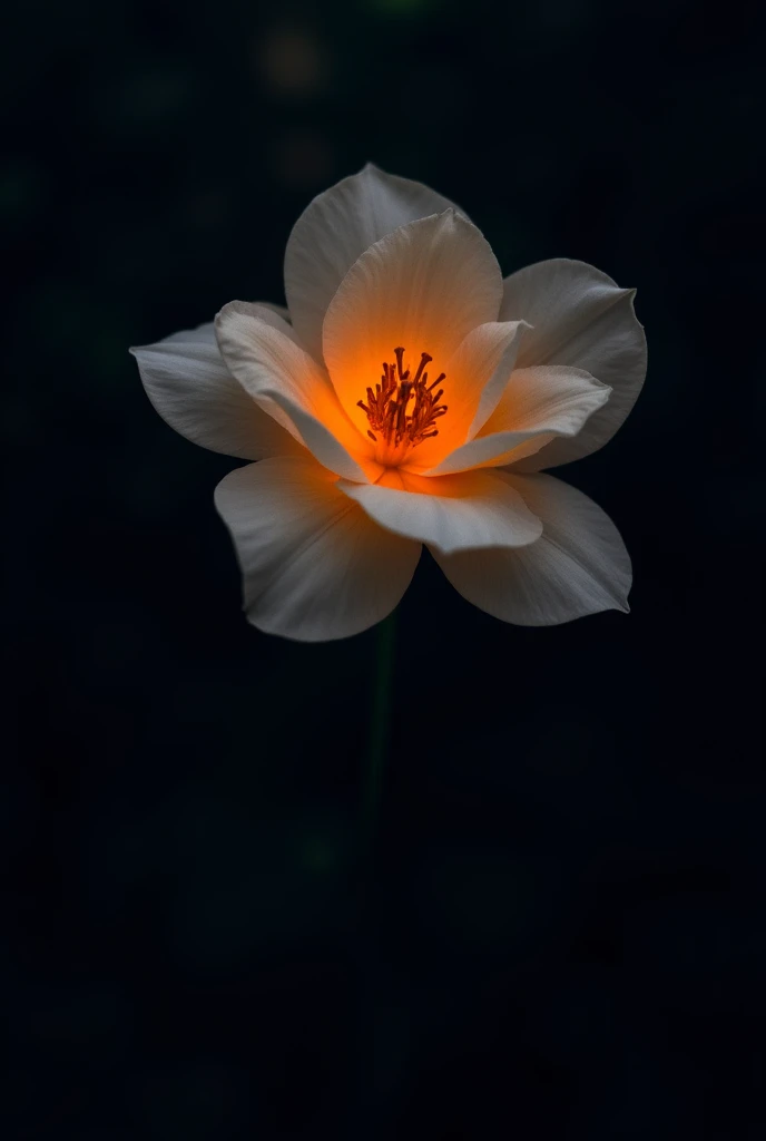 A flower glowing in dark, High Resolution, Masterpiece, HD, Detail, 