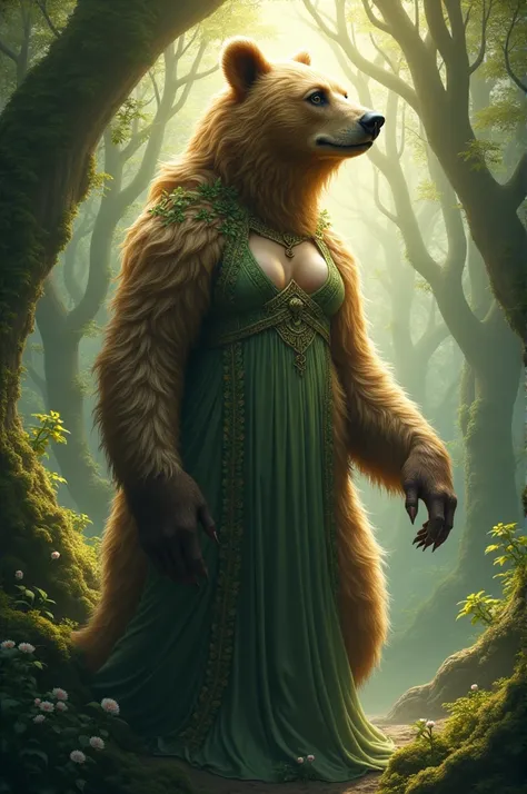 Genarate bear of body lady