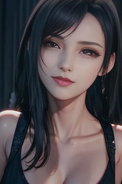 (tifa from final fantasy),(((1 girl))),cinematic lighting,,(reality:1.3),(high resolution:1.6),masterpiece,(solitary),(thin woma...