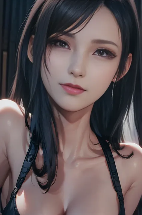 (tifa from final fantasy),(((1 girl))),cinematic lighting,,(reality:1.3),(high resolution:1.6),masterpiece,(solitary),(thin woma...