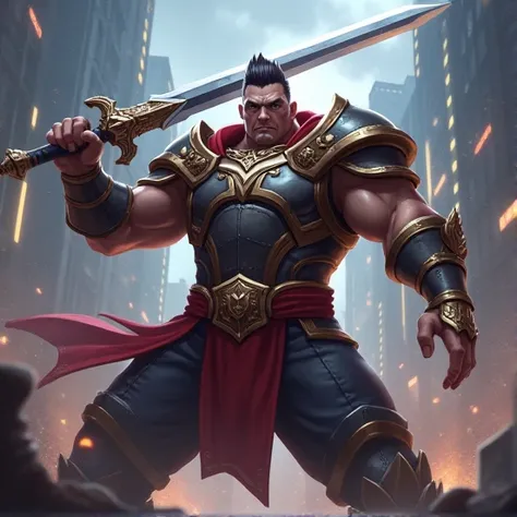 mobile legends bang bang johson saber skin realistic 