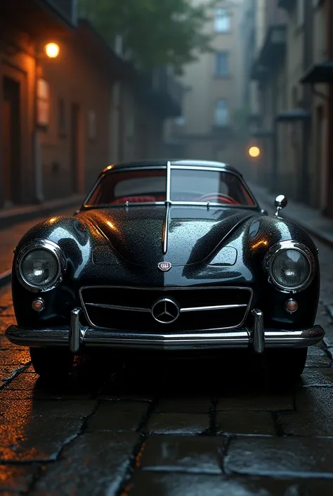 Car in Black colour, vintage look
