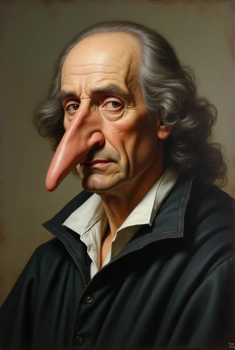 Philosopher John Locke  , long nose 