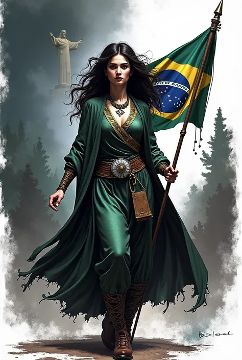 I want you to make the Brazilian flag colorful 