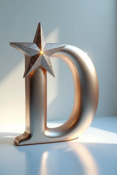 Shiny Letter d with star