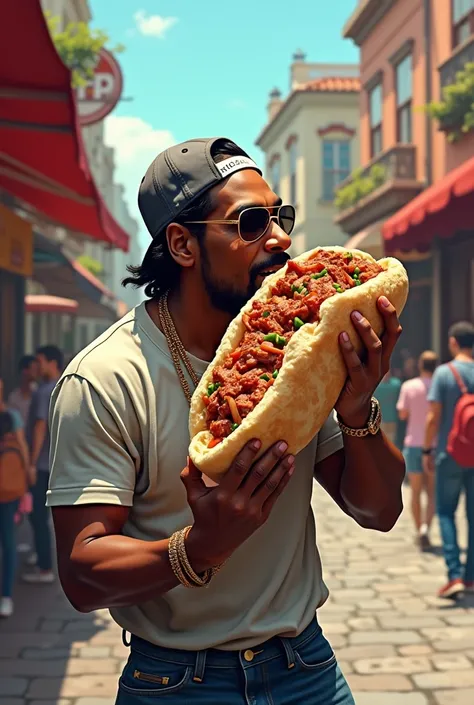 Snoop Dogg eats Döner