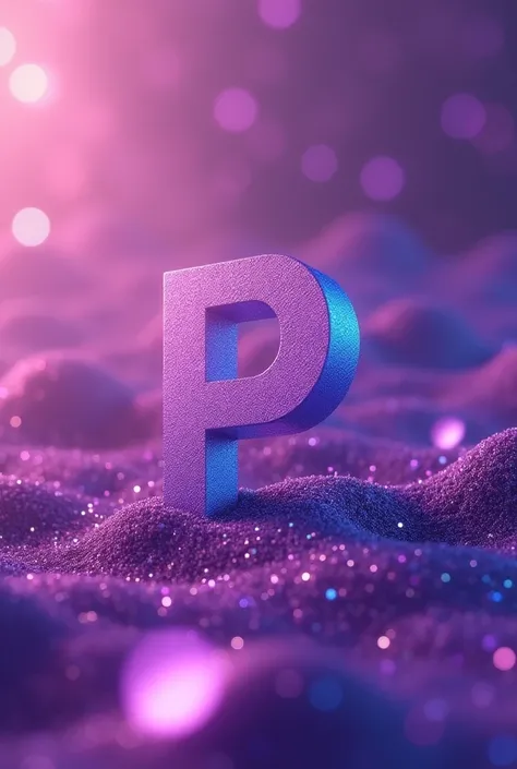 purple logo that says "Phauzey" with the letter "P" using capital letter, pinky glittery blurry background 