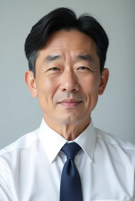 generates a real front image of a Korean male school principal