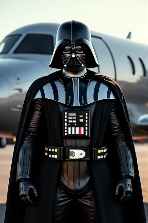 Dark vader in front of beechcraft b350