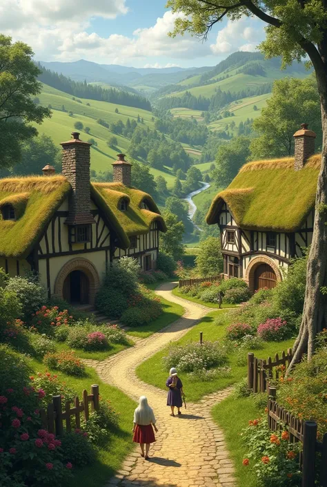 peaceful scenes of the shire, lord of the rings