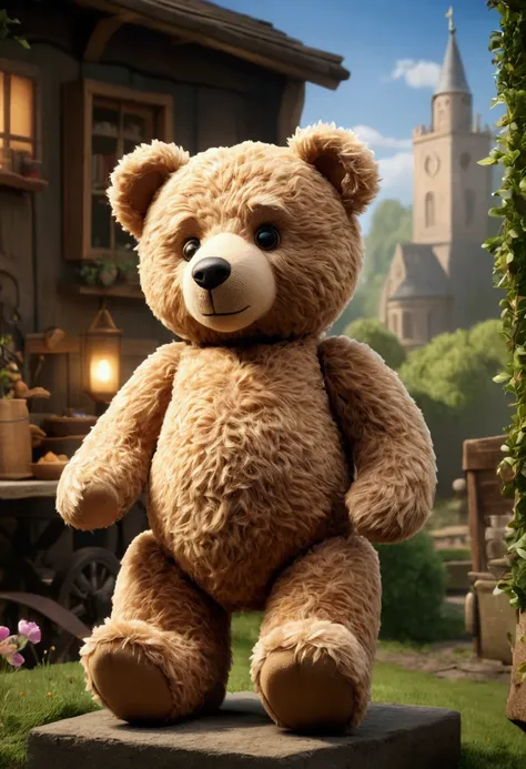 Teddy Bear, outdoor, by Aardman Animations.
(best quality, masterpiece), perfect composition, intricate details, ultra-detailed