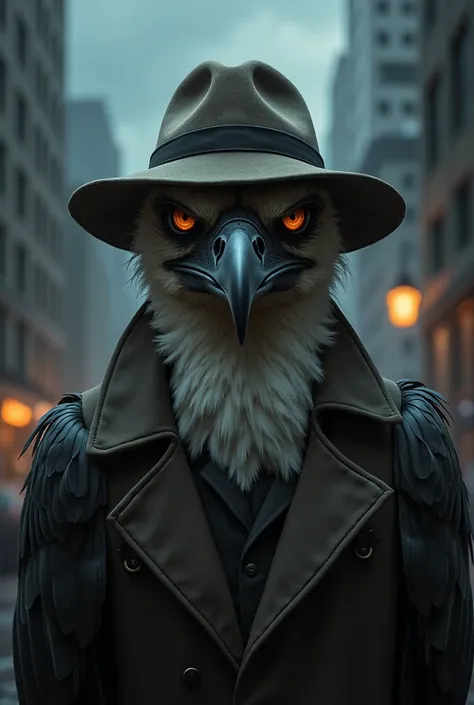 a detective-like vulture