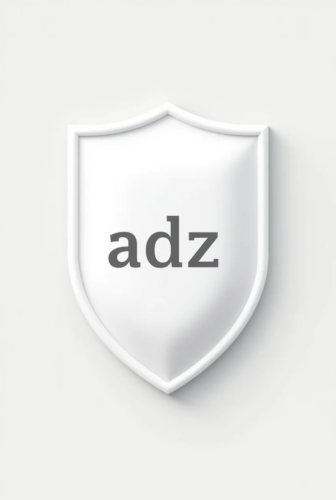 An all-white football shield with the name ADZ