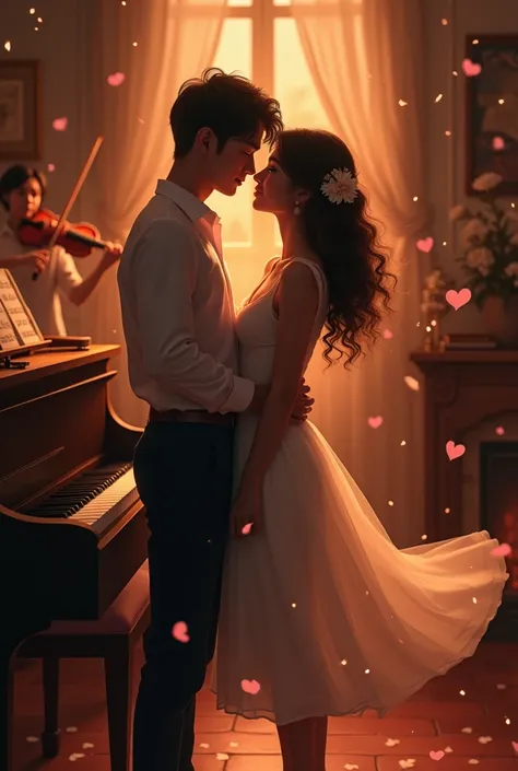 Create a romantic music image